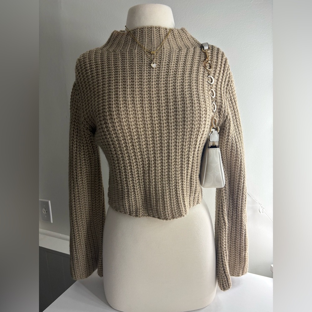 Cozy Beige Knit Sweater